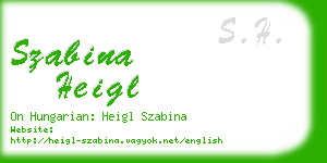 szabina heigl business card